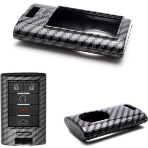 x xotic tech Black Carbon Fiber Pattern ABS Key Fob Shell Cover, Compatible with Cadillac ATS CTS XTS DTS SRX Escalade Chevrolet C7 Corvette Smart Keyless Entry Key OUC6000066 5923887 22756465