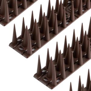 OFFO Bird Spikes, Keep Birds Pigeon Woodpecker Away Device Outdoor, Covers 14.7 Feet(4.5m), Brown