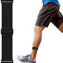 Elastic Ankle/Arm Band Compatible with Apple Watch 49mm 46mm 45mm 44mm 42mm 41mm 40mm 38mm, Breathable Nylon Armband for IWatch Ultra SE Series 11 10 9 8 7 6 5 4 3 2 1, Sport Ankle Strap for Women Men (Black)