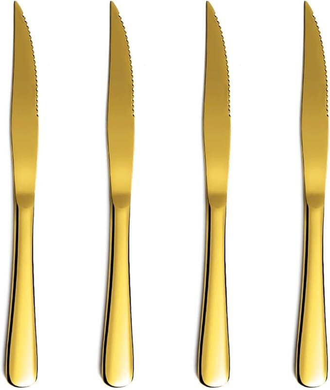 Four Bread Knife and One Gold Spoon