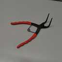 Toolwiz Snap Ring Pliers Heavy Duty, Internal Retaining Ring C Clip Circlip Pliers 90 Degree for Trucks Motorcycles Cars, Red