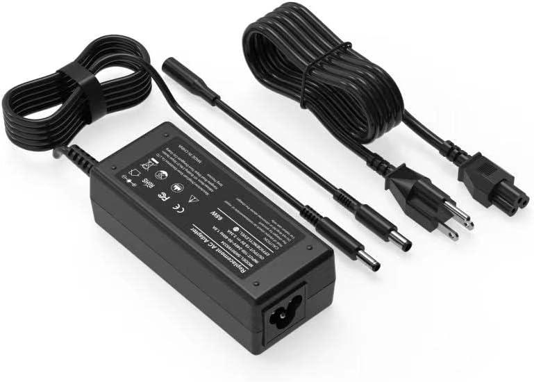 SLETECH 65W 45W Laptop Charger Replacement for Dell Inspiron 15 3000 5000 7000,Latitude, Vostro,XPS Series  19.5V 3.34A Round Tip Power Adapter AC Cord  8.8ft Total Length（7.4mm and 4.5mm）