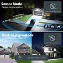 iMaihom 100W Motion Sensor Outdoor Lights Plug in, 9000LM LED Security Light, Dusk to Dawn Motion Flood Light, 6500K, IP65 Waterproof, 3 Head Exterior Motion Detector Light for Yard Garage (2Pack)