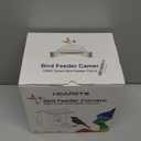 Smart Bird Feeder with Camera Solar Powered, 2K HD Video, AI Bird Species Identification, Instant Arrival Alerts, Weatherproof Design for Effortless Birdwatching, Best Gift for BirdLovers, Red