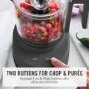 Martha Stewart 3 Cup Electric Food Chopper, Vegetable & Herb Mini Food Processor, 24oz BPA-Free Bowl, Stainless Steel Blades, Pour Spout, Dicing, Mincing, Chop & Puree, Dishwasher Safe, Caviar