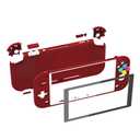 eXtremeRate Soft Touch Scarlet Red DIY Replacement Shell for Nintendo Switch Lite, NSL Handheld Controller Housing w/ Screen Protector, Custom Case Cover for Nintendo Switch Lite