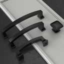 Amerdeco 10 Pack Matte Black 4Inch(102mm) Hole Centers Kitchen Cabinet Pulls Cabinet Hardware Kitchen Handles for Cabinets Cupboard Handles Drawer Pulls ZH0009MB