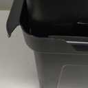 IRIS USA File Box, Plastic File Organizer with Lids for Letter/Legal File, Portable Document Box For Moving, Storage Bin with Durable and Secure Lid, Stackable Nestable BPA-Free, Black 35 Qt. 4 Pack