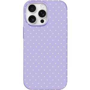 Hython for iPhone 13 Pro Case Cute Polka Dot Aesthetic Design Simple Cover 6.1", Thin Slim Anti-Scratch Soft TPU Bumper Shockproof Rubber Protective Phone Cases for Women Girls Girly Boys, Purple