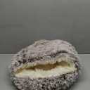 NOYAL Round Hooded Donut Dog Bed for Small & Medium Pets - Plush Fluffy Anti-Anxiety Cat Cave Bed with Cover (Gradual brown)