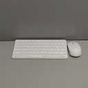 Rapoo 9010M Multi-Device Keyboard and Mouse Combo, 2.4GHz/Bluetooth 5.0/4.0 Wireless Keyboard & Mouse Set for Windows/Mac/Linux/Chrome, Support 4 Devices, Low-Profile Silent Click, Battery Powered (White)