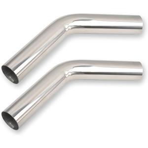 2.25 Inch 45 Degree DIY Custom Mandrel Exhaust Pipe Tube Pipe, T304 Stainless Steel, Universal Fit, 15.74 Inch End to End Length, 2.25'' OD Mandrel Bend Pipe 2PCS