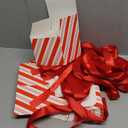 24 Pcs Red Candy Boxes with Lids - Christmas Goody Gift Boxes with Ribbon and Bows - Nesting Gift Boxes for Xmas Party Decorations