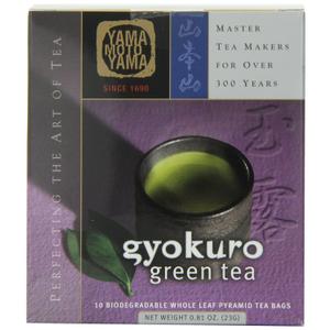 Yamamotoyama Gyokuro Pyramid Green Tea Bag, 10 ct. Box (Pack of 2) (EXP 03/20/27)