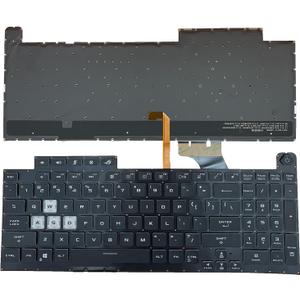 Laptop Replacement US Layout Colorful Backlight Keyboard for Asus ROG Strix G17 G731 G731G G731GT G731GU G712LU G712LV G712LW G712 0KNR0-6813US00 V185026JS1 0KN1 912KO11