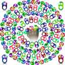 Sosation 100 Pcs Light up LED Flashing Ring Glow in The Dark Bumpy Jelly Ring Finger Light Birthday Party Favors Blinking Decor for Party Favor(Multicolor) (Small)