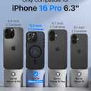 Faiono Magnetic for iPhone 16 Pro Case [Full Camera Protection][Military-Grade Protection][Compatible with MagSafe] Shockproof Protective Slim Phone Case for iPhone 16 Pro, Black