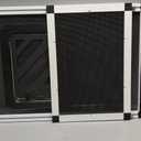 Bug-Proof Screen Cat Door for Window,22"-28.5" Adjustable Width,1-Min Install | Stainless Steel Mesh + Aluminum Frame | Ventilated | Magnetic Closure Sliding Pet Door Window Insert for Cats