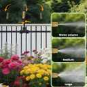 120FT Drip Irrigation System for Garden with 18 Nozzles 360 Adjustable Misting Nozzles, Quick-Connect Design, Ideal for Raised Beds, Lawns, Greenhouses & Outdoor Cooling