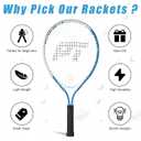 PICKLETECH Kids Tennis Racket for Junior Toddlers Starter Kit 17-25" Tennis Racquet for Girls and Boys with Carry Bag, Lightweight for Beginners, 21 inch