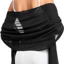 lightweight black chiffon sheer scarf 