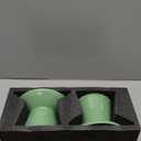 6.2 Inch Extra Wide Elevated Ceramic Cat Bowls, Food and Water Bowl Set for Elder Big Cats Small Dogs, Raised Design for Pet Easy Eating, Protect Cat's Spine Set of 2(Light Green)