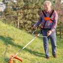 Trimmer Shoulder Strap Padded Universal Adjustable, Weed Eater Harness, Brush Cutters Harness Nylon Double Shoulder for Trimmer (Orange)