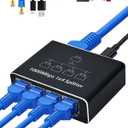 Ethernet Splitter 1 to 4, 1000Mbps High Speed Ethernet Cable Splitter with LAN Cable Cat 6 [4 Devices Simultaneous Networking], Gigabit RJ45 LAN Network Extension for Cat8/7/6/5e/5 Cable