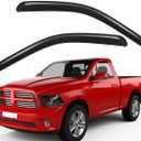 Lightronic Extra Durable Outside-Mount Auto Vent Window Visor, Fit 2009-2018 Dodge Ram 1500, 2010-2025 Ram 2500 & 3500, 2019-2023 Ram 1500 Classic, Regular Cab, Original Wind Deflector, Smoke, 2-Pcs