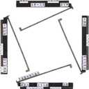 Mahjong Racks with Pushers, Anti-Slip Design Clear All-in-One Mahjong Racks and Pushers - Modern American Mahjong Tile Racks Set of 4 (Bling Grey)
