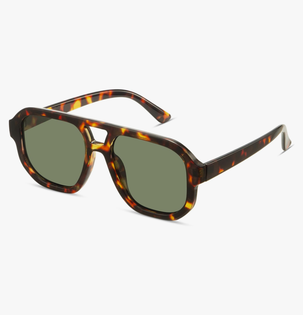 livho Trendy Polarized Square Aviator Sunglasses Women Men Square Eyewear Frame, Retro Sun Glasses for Women Men 2025 Shades