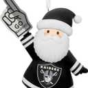 Hallmark NFL Las Vegas Raiders Santa Fan Christmas Ornament, Gifts for Sports Fans