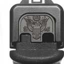 Milspin CNC Milled 3D Engraved Slide Back Plate Compatible with Glock Gen 1-5 I 3 Dimensional I Made in USA (3D Great Seal, Blacked Out, Models G17-G41, G45)