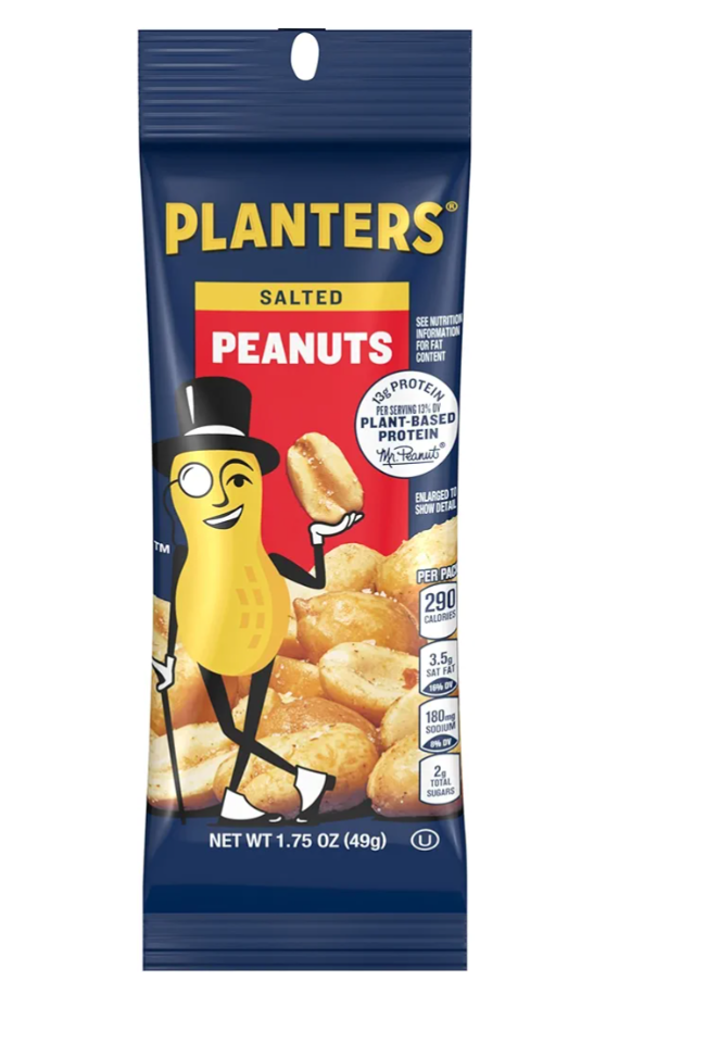 PLANTERS Salted Peanuts, Nuts Individual Packs 3.84 LB, By 5-10-2026