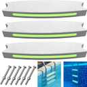 Pool Ladder Steps Replacement, 18" Universal Heavy Duty Pool Ladder Steps, Swimming Pool Ladder Steps for Inground Pools & Above Ground Pool with 6 PCS Bolts and 3 Reflective Strips (3 Pack)