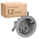 Togalonn 4" Old Work Ceiling Box, 18 CU. in. Round Electrical Box, PVC, UL Listed, 12 Pack