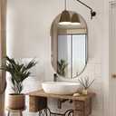 36" x 24" Frameless Mirror Wall Mirror, Modern Oval Bathroom Mirror with Polished Edge, Hang Horizontally or Vertically, for Bedroom Bathroom Livingroom Gym Entryway and More