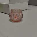 Woho Rose Gold Tealight Candle Holder Set of 6 for Valentines Day Decor, Glass Tea Lights Candle Holder for Wedding Party, Votive Candle Holders for Table Centerpiece