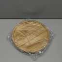 Round Decorative Tray Wood Bathroom Counter Organizer Farmhouse Kitchen Decor Wooden Riser for Soap Dish, Perfume, Candle, Sponge, 10" - Brown