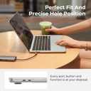 EooCoo Case Compatible with MacBook Air 13 inch M5 2026-2022 M4 M3 M2 A3449 A3240 A3113 A2681, Crystal Hard Shell Scratch Resistant Protective Cover Compatible for MacBook Air 13.6 inch Case, Clear