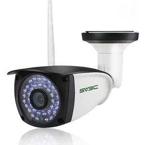 SV3C WiFi Camera Outdoor, 1080P ONVIF Conformance Two-Way Audio Security Camera, Motion Detection IP Cameras, Night Vision Surveillance Alarm Cam for Indoor Outdoor, Support Max 128GB SD Card Record (Single)