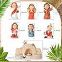 Wesiti 7 Pcs Easter Resurrection Scene Set Jesus Tomb Nativity Scene He is Risen Easter Decorations Religious Christian Home Figurines Gifts for Religious Home Office Tabletop Gift