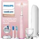 Philips Sonicare DiamondClean Smart 9500 Electric Toothbrush - Sonic Toothbrush with App, Pressure Sensor, 15 Brushing Settings, Replacement Reminder, USB Charging Travel Case, Pink, Model HX9923/21