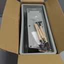 Window Box Planter, 6 Packs 17 Inches Rectangle Planters Box with Drainage Holes and Trays, Vegetable Planters for Windowsill Patio Garden Home Decor Porch Yard Light Gray