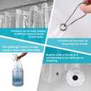 Ga-Geetopia Thin 3D EVA Shower Curtain Liner Water Cube, 72x72 Premium Light Weight Clear Plastic Bathroom Shower Curtain with Rustproof Metal Grommets 3 Magnets for Shower Stall, Bathtubs (No Hooks)