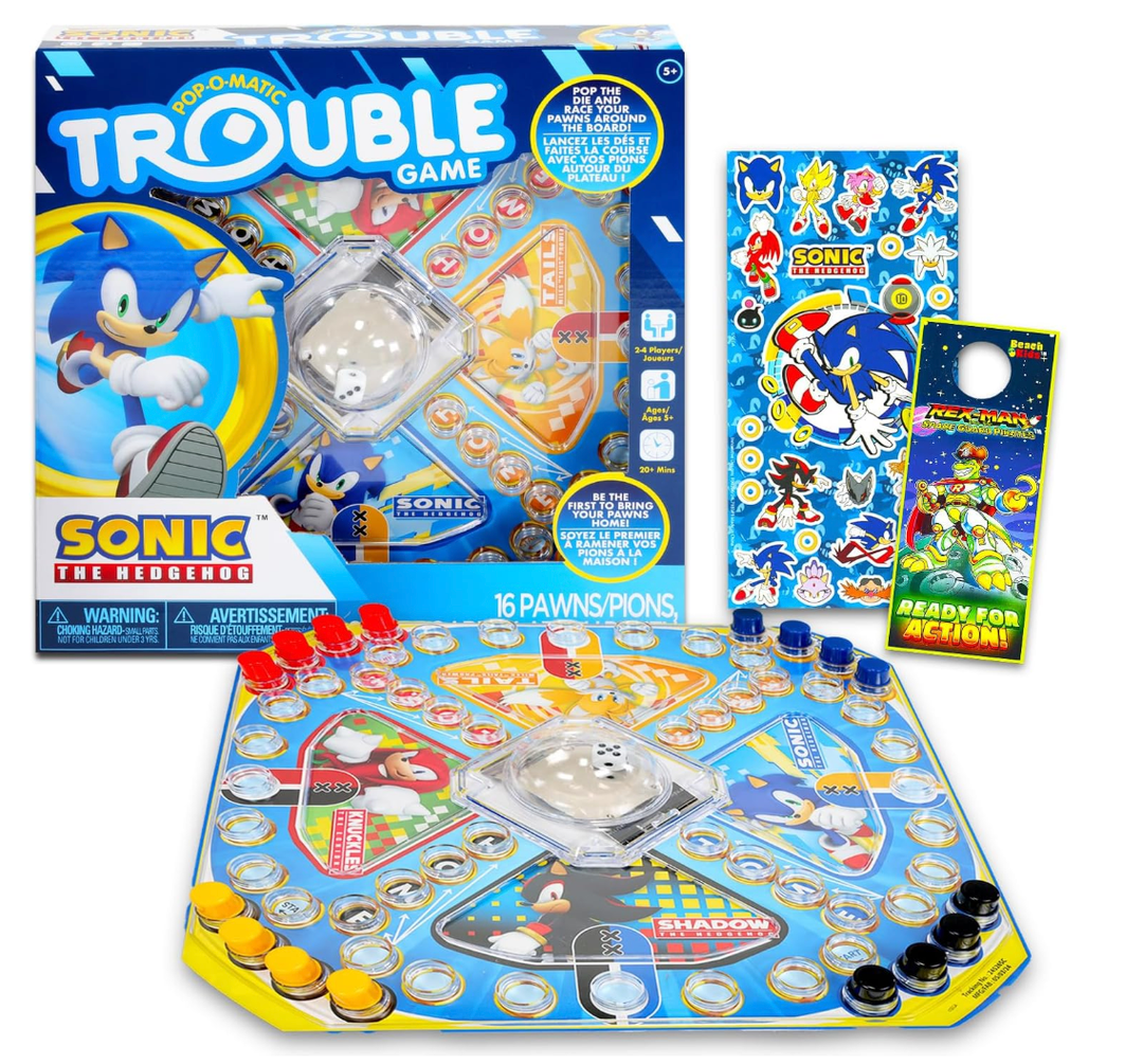 Sonic the Hedgehog Pop Up Board Game - Bundle with Sonic Board Game for Kids | Sonic the Hedgehog Games for Birthday Party