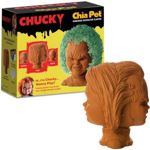 Chia Pet Chucky Childs Play with Seed Pack, Decorative Pottery Planter, Easy to Do and Fun to Grow, Novelty Gift, Perfect for Any Occasion