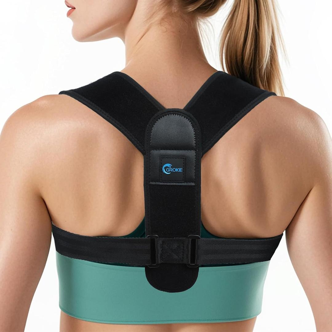 Posture Corrector for Women and Men Adjustable Back Brace for Posture Support, Comfortable and Breathable Back Straightener for Pain Relief (Medium/Large)
