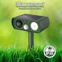 Upgraded Solar Ultrasonic Animal Repellent Outdoor, Deer Repellent Devices Squirrel Cat Raccoon Rabbit Dog Deterrent, Keep Skunk Away Motion Detection with Flash Light for Yard Garden Lawn