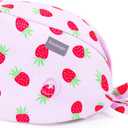 Kousenpu Scrub Caps for Women, Adjustable Women's Surgical Cap with Buttons, Breathable Cute Design for Nurses and Doctors